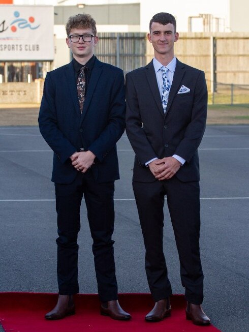 Ethan Hickey and Noah Yardley at the 2023 Bundaberg State High School Formal.