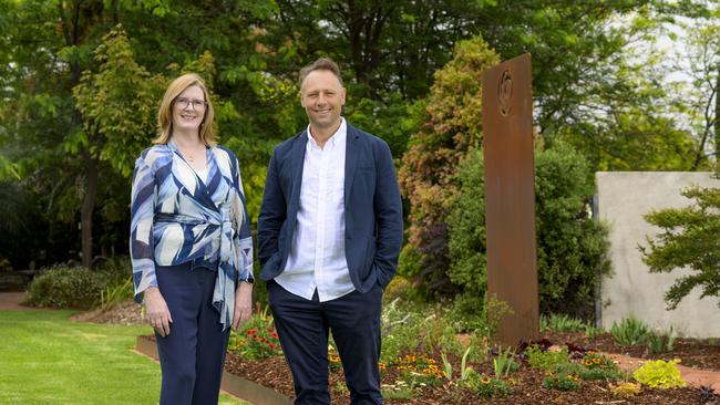 Living Legacy founder Warren Roberts and Centennial Park chief executive Janet Miller. Picture: Tom Roschi