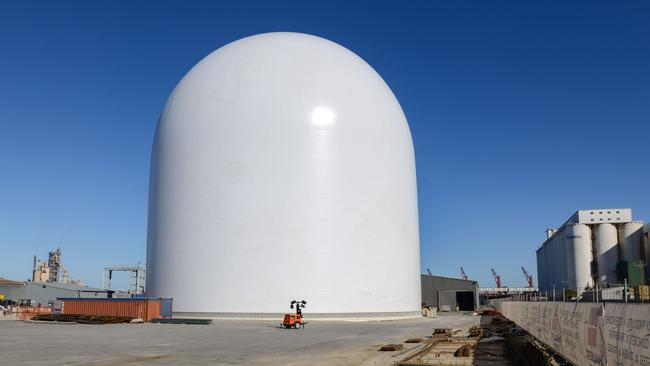 The Hallett Group’s new dome at Port Adelaide. Picture: Brenton Edwards