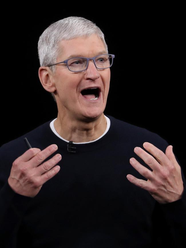 Apple CEO Tim Cook. Picture: Justin Sullivan/Getty Images