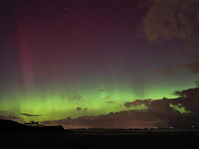 Northumbrian Aurora ... The Aurora Borealis make a rare UK appearance in the skies over Cresswell Beach in Northumberland. The young photographer had seen the light display out of his house window, and convinced his mother to take him to the beach to capture the Northern Lights away from the light pollution. Picture: Jonathan Farooqi, Insight Astronomy Photographer of the Year 2016 Young Competition Highly Commended