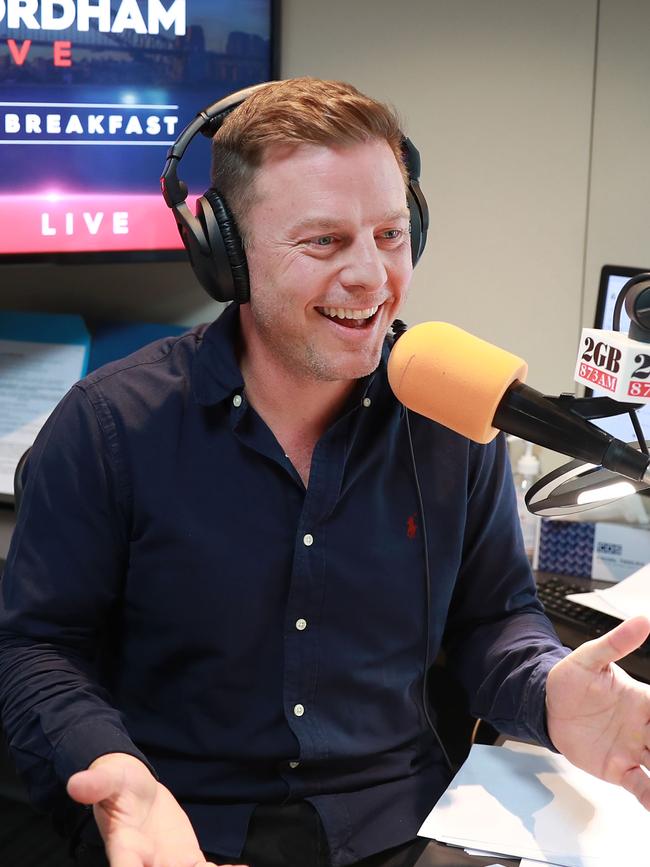 Ben Fordham in his Pyrmont studio. Picture: John Feder/The Australian.