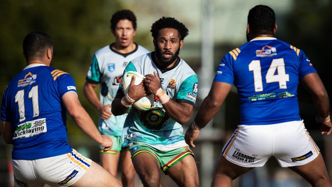 Northern United held out a stubborn Marist Brothers side at Oaks Oval. Picture: Elise Derwin.