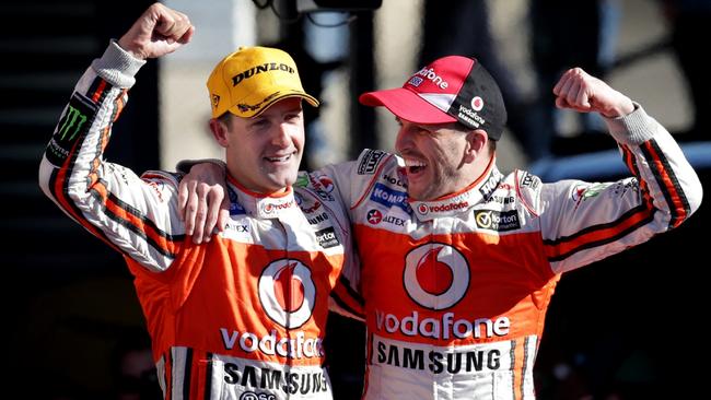 Whincup and Paul Dumbrell saliuted in 2012.