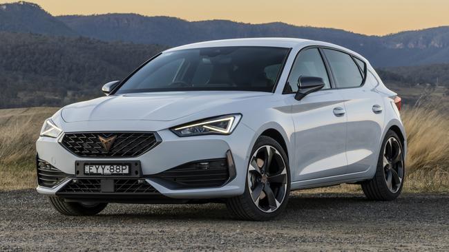 The Cupra Leon V is a suave-looking hatch.