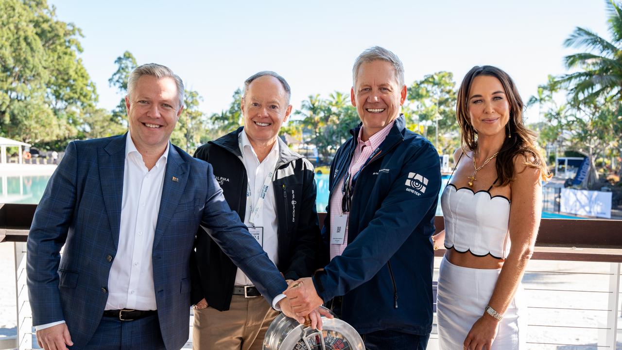 From L to R: Cameron Caldwell, Greg Shaw, Johan Hasser and Francesca Rubi at 2024 Sanctuary Cove International Boat Show launch. PIcture: Supplied