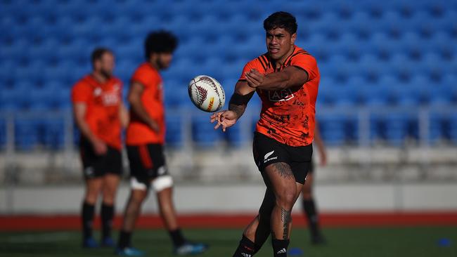 Malakai Fekitoa of the All Blacks during a training session at Trusts Stadium.