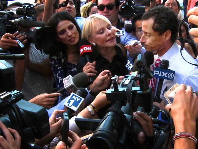 Scene from the documentary Weiner, an examination of disgraced New York Congressman Anthony Weiner's mayoral campaign. Madman films.