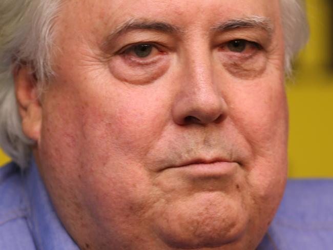 Clive Palmer speaking at a press conference in Brisbane. Pics Tara Croser.