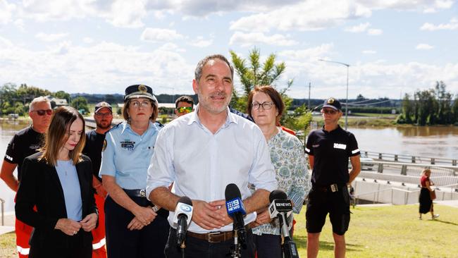 Emergency Services Minister Jihad Dib warns the danger is not over despite the rain easing. Picture: NCA NewsWire / David Swift