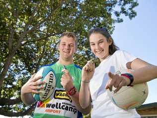 IN CHARGE: Siblings Addison and Miah Hickman enjoy the responsibilities of refereeing just as much as playing. Picture: Kevin Farmer