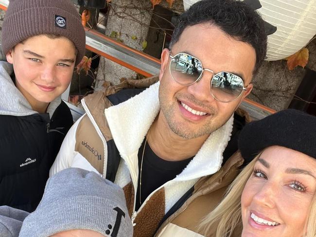 Guy Sebastian and family packed on the woollens for a snowy break up in Japan. Picture: Instagram