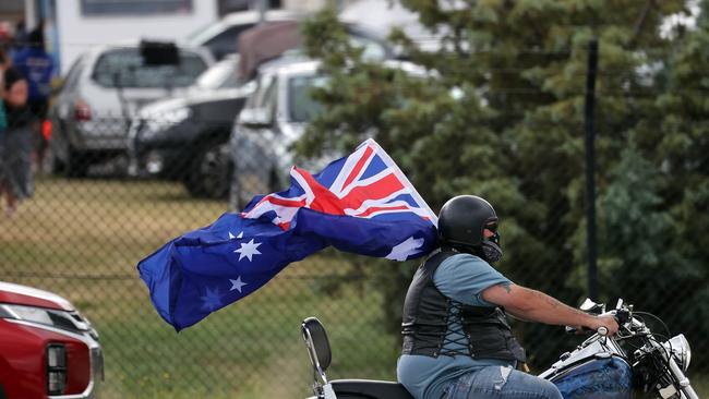 CANBERRA, AUSTRALIA NewsWire Photos FEBRUARY 13, 2022:Protestors have occupied the Canberra show grounds for several days. The camping ground reached capacity. All campers have told to leave the camp grounds today.Picture: NCA NewsWire / Gary RamagePicture: NCA NewsWire / Gary Ramage