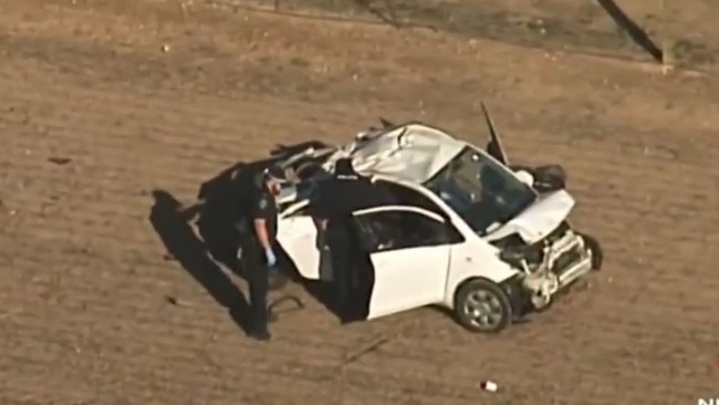 A car has rolled in a serious crash in Maitland, the Yorke Peninsula, on Friday afternoon. Picture: 7 News