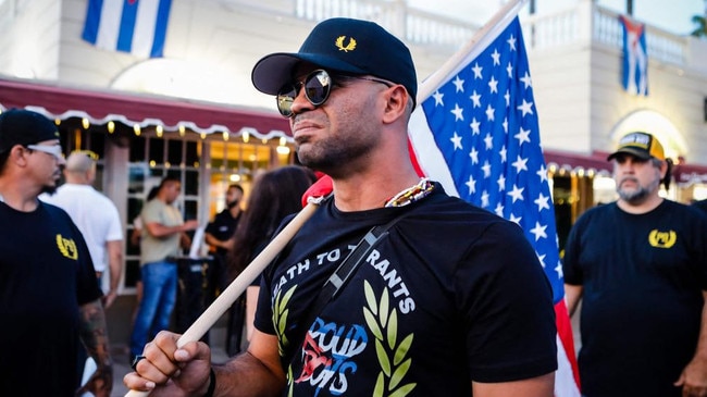 Proud Boys leader Henry ‘Enrique’ Tarrio is among those prisoners pardoned by Donald Trump. Picture: AFP