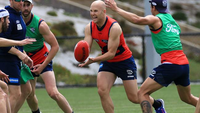 Gary Ablett at Geelong training. Picture: Peter Ristevski