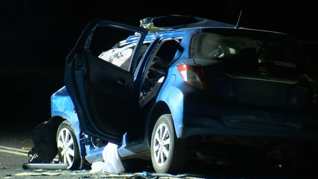 The male passenger of the Yaris died at the scene. Picture: 7 News