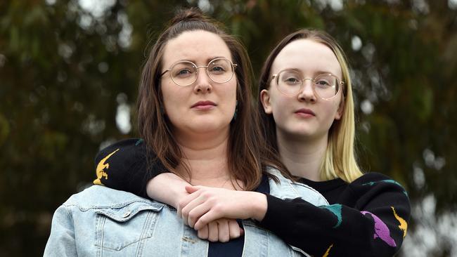 Angie Shrimpton with her daughter Imogen who also contracted Covid after the former brought the virus from her workplace.