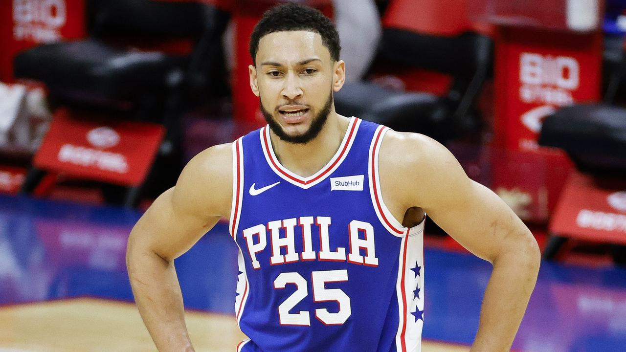 Ben Simmons’ continued absence from the 76ers continues to create more on-court headaches. Picture: Tim Nwachukwu/Getty Images/AFP