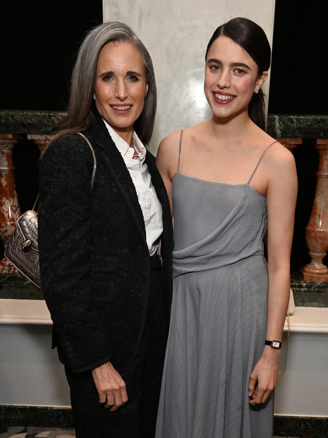 Andie MacDowell and Margaret Qualley attend the AFI Awards Luncheon in Beverly Hills in March. Picture: Getty Images