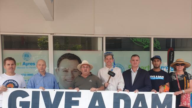 Members of the 'Give a Dam' movement say the raising of the Warragamba Dam wall mean there would be homes built in the Penrith Lakes precinct. Picture: Supplied