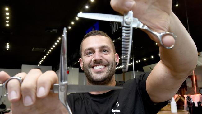 Robert Ferrante, from Robbie's Chop Shop in Hyde Park, has been named the top barber in SA Messenger’s best of poll. Picture: Naomi Jellicoe