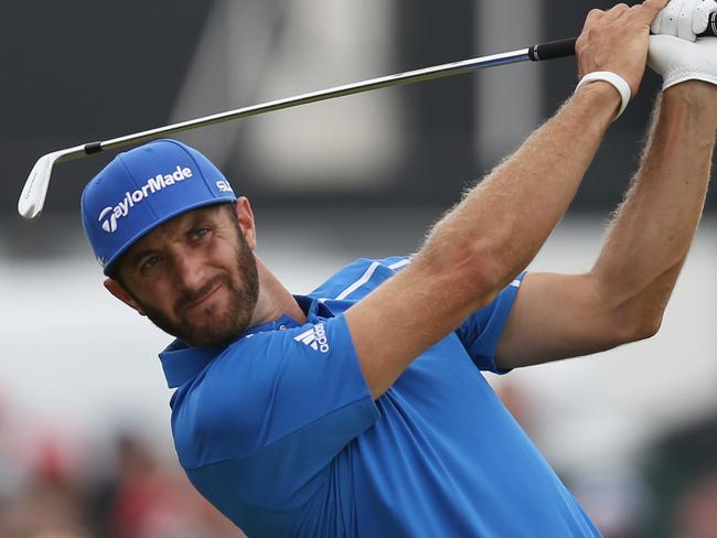 Dustin Johnson in action at the British Open.