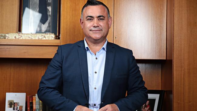 NSW Deputy Premier John Barilaro, who has had two relatives die of COVID-19. Picture: Adam Yip