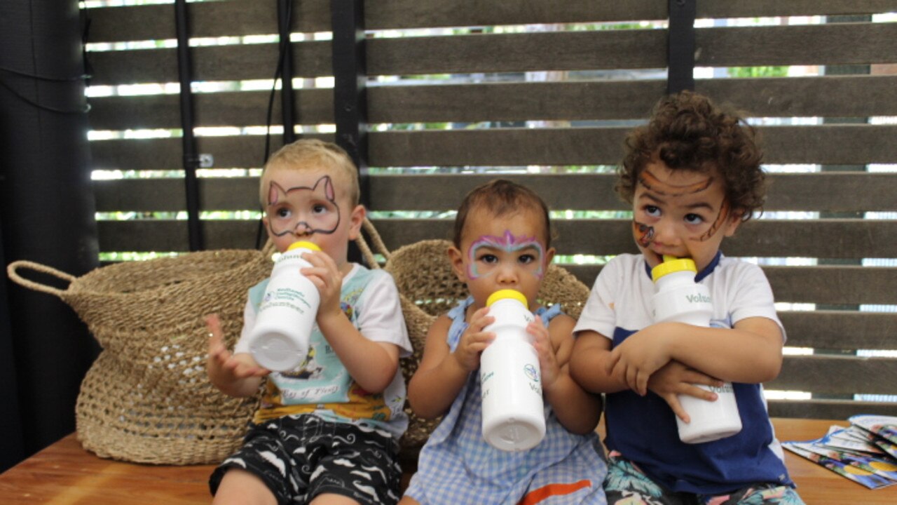 Quinn Rihari enjoys the new IndigiScapes centre with Temperance and Temperance Steven. PICTURE: Kara Sonter