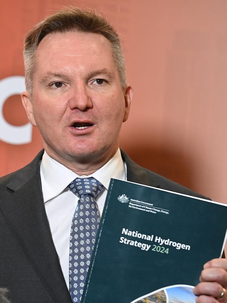 Chris Bowen at the APAC Hydrogen Summit in Brisbane earlier this month.