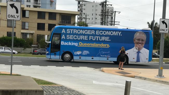 Prime Minister Scott Morrison arrives on the Gold Coast.