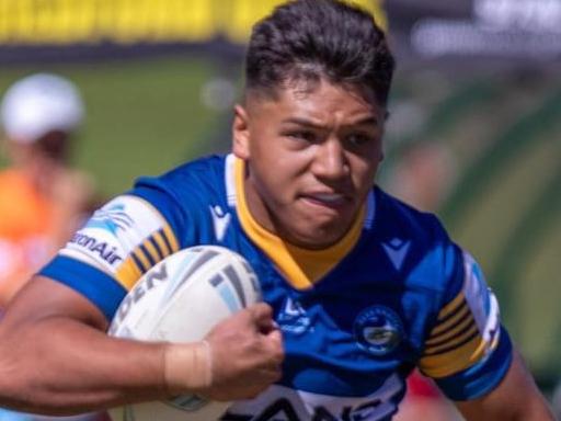 Eels forward Tyrese Lokeni in action during last season's Harold Matthews Cup.