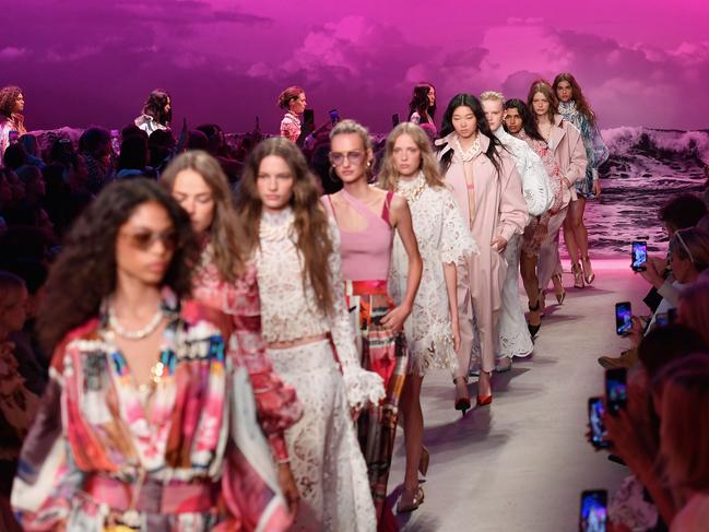 Florals and pastels in the finale. Picture: AFP