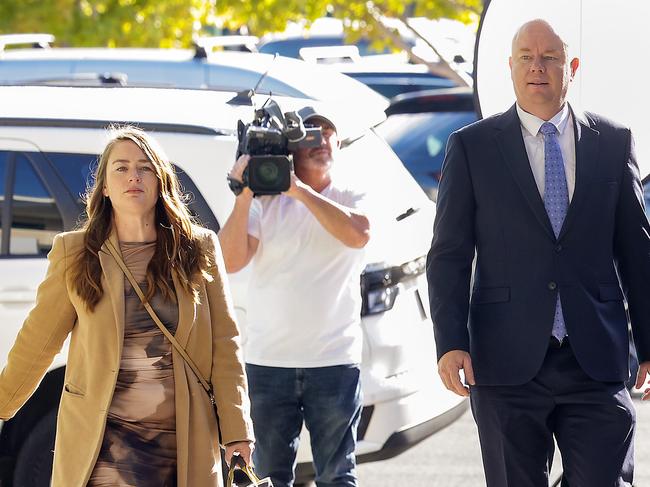 Simon Patterson was the first witness called in the murder trial of his estranged wife. Picture: NewsWire/Ian Currie