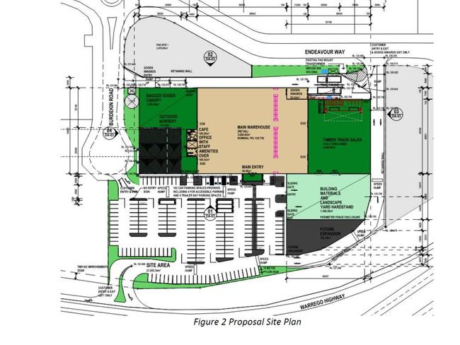 Plans for Bunnings at Plainland have been detailed.