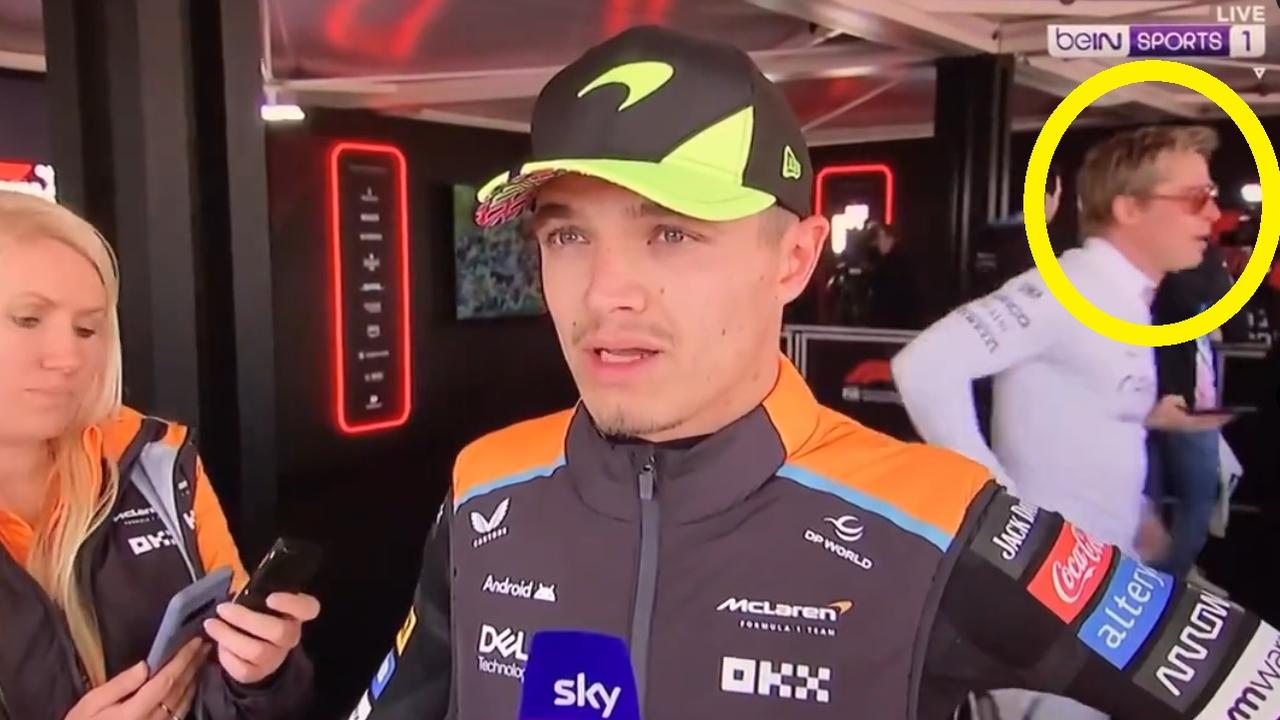 Brad Pitt crashes F1 interviews