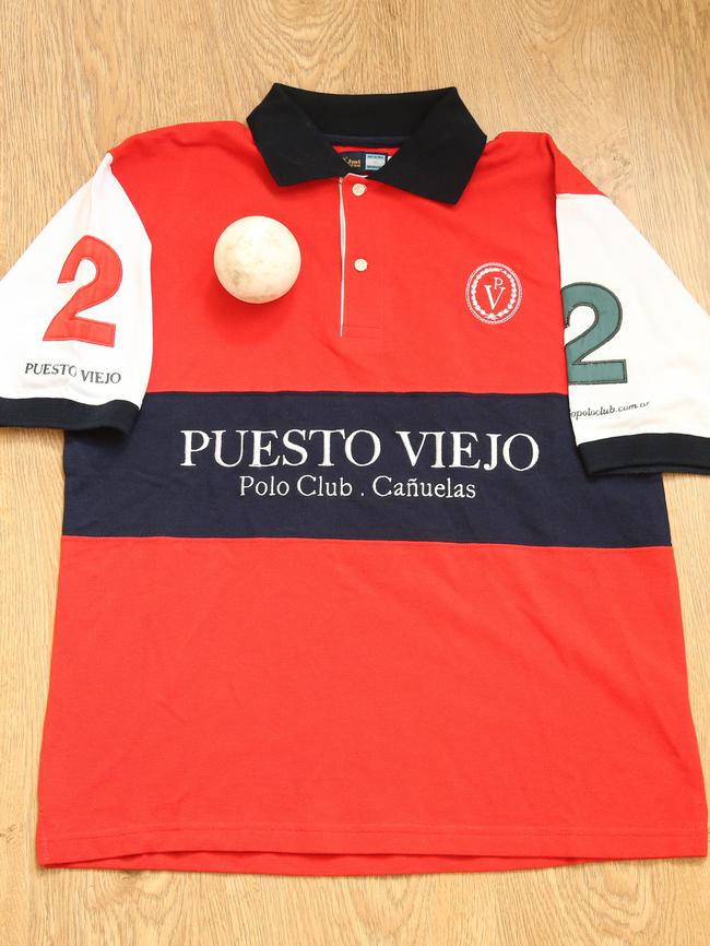 <b>Polo shirt and ball: </b>My most recent trip was to Argentina (with Getaway, the polo capital of the world. I played my first game last year, and it was terrifying but brilliantly fun.