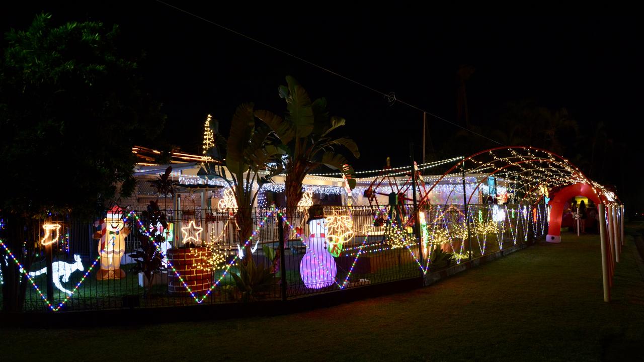 Christmas lights in Grosvenor Place in West Mackay. Picture: Rae Wilson