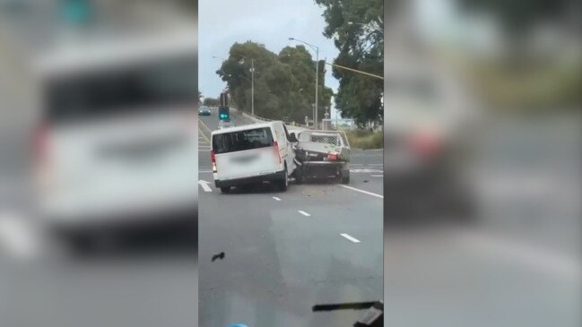 GoGet van flees crash scene in Melbourne's western suburbs