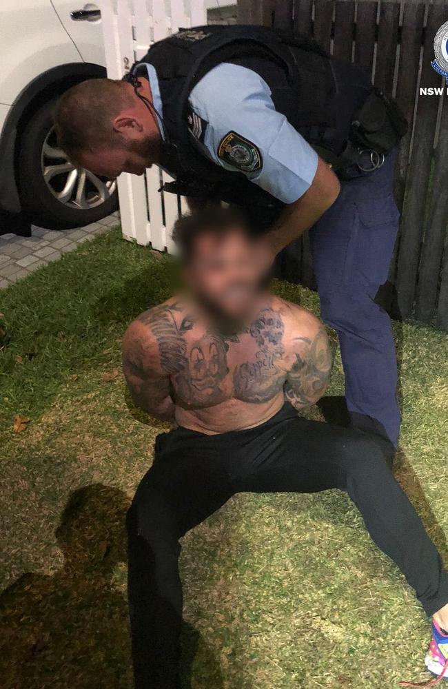 Ben Geppert is arrested on Wednesday evening by NSW Police in Kingscliff.