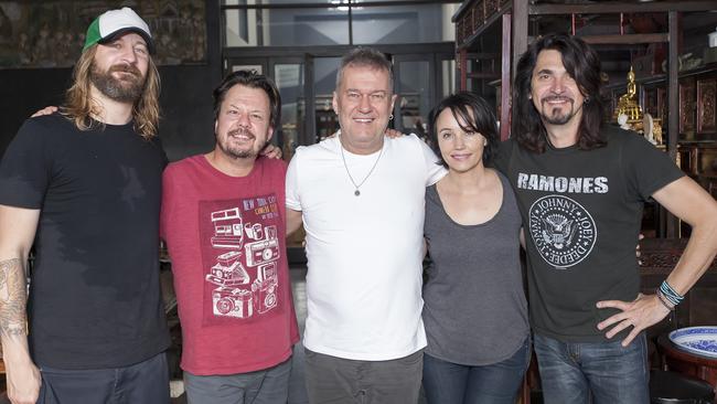 Jimmy Barnes with the Baby Animals, who will appear with him on tour, Picture: Supplied