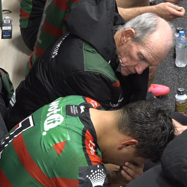 Latrell Mitchell and Wayne Bennett quickly developed a close bond at the Rabbitohs.