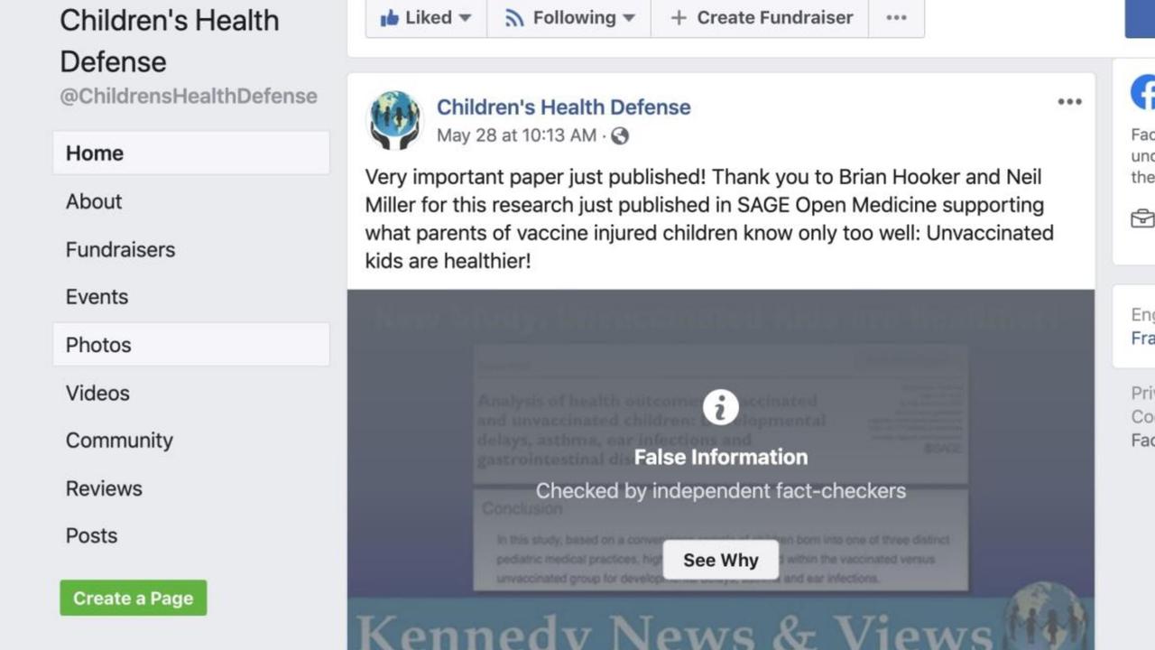 Fact-checkers took issue with a claim that ‘unvaccinated kids are healthier’.