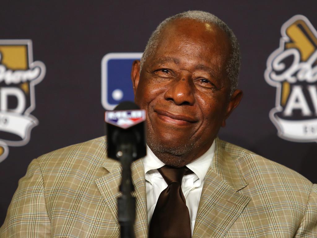 Legendary Atlanta Brave and Major League Baseball record holder Hank Aaron.