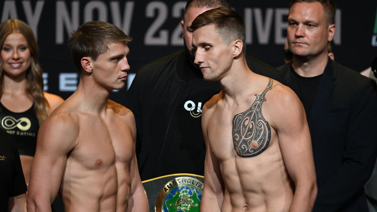 Nikita Tszyu and Dylan Biggs face off. Photo: No Limit.