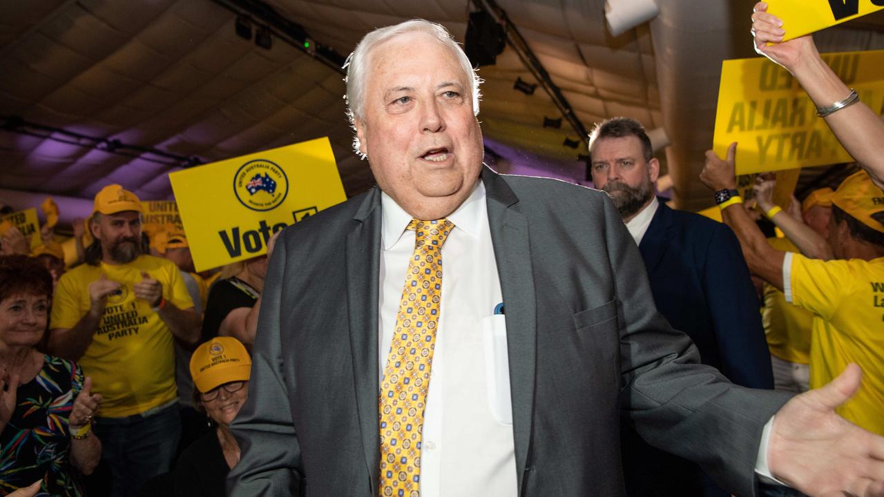 Pollsters say it’s particularly hard to get an idea of how many people intend to vote for Clive Palmer’s United Australia Party. Picture: Brad Fleet