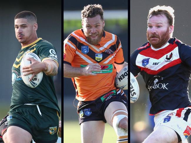 Players from the Wyong Roos, The Entrance Tigers and Erina Eagles during the 2023 Central Coast Rugby League season. Picture: Sue Graham