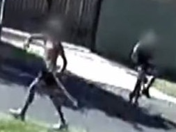 Screengrabs from a video allegedly showing the lead-up to a bashing at Modbury. Picure: 7NEWS