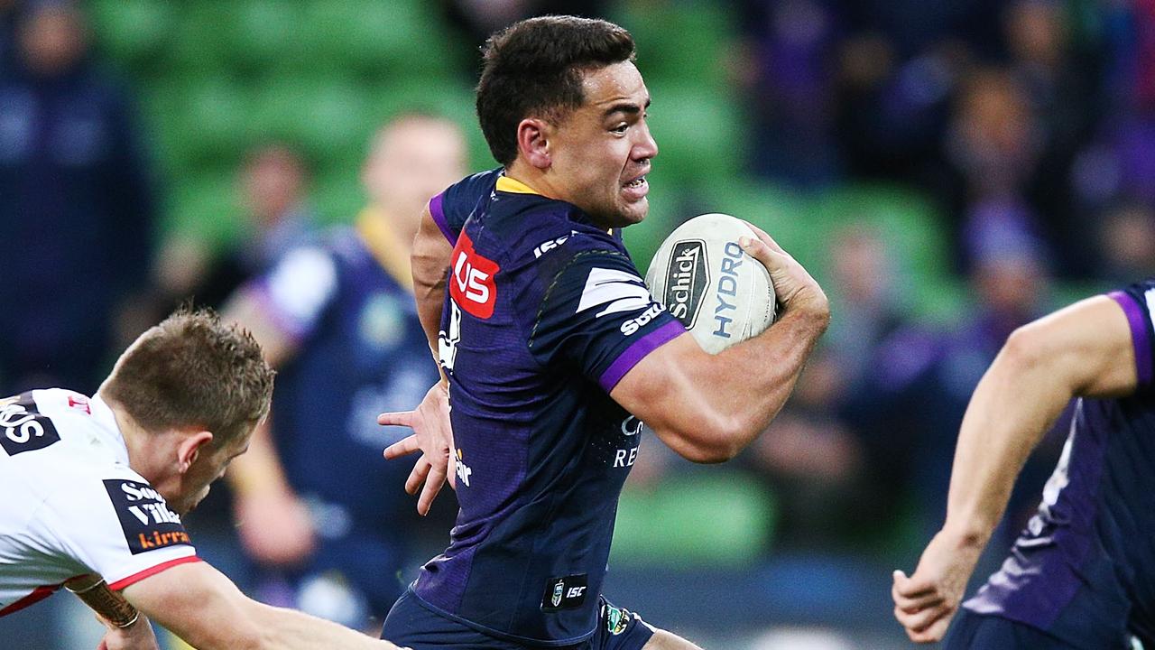 Jahrome Hughes is a contender for the Melbourne Storm fullback role.