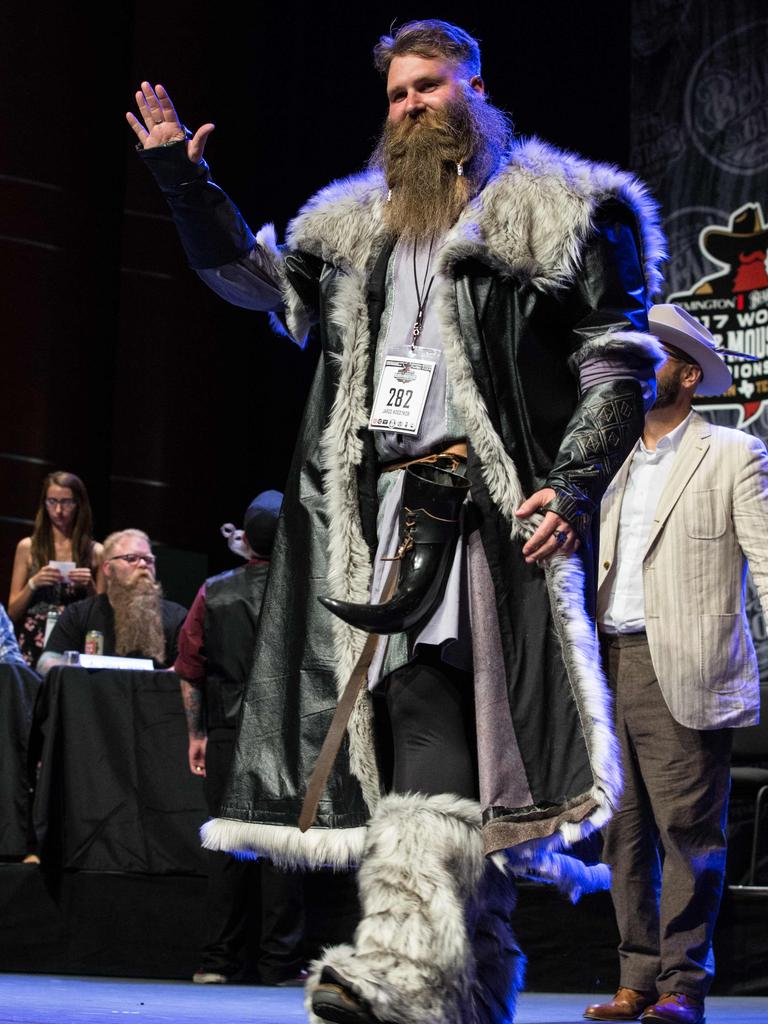 Jared Koedyker attends the 2017 at the 2017 Remington Beard Boss World Beard and Moustache Championships held at the Long Center for the Performing Arts on September 3, 2017 in Austin, Texas. PIcture: AFP